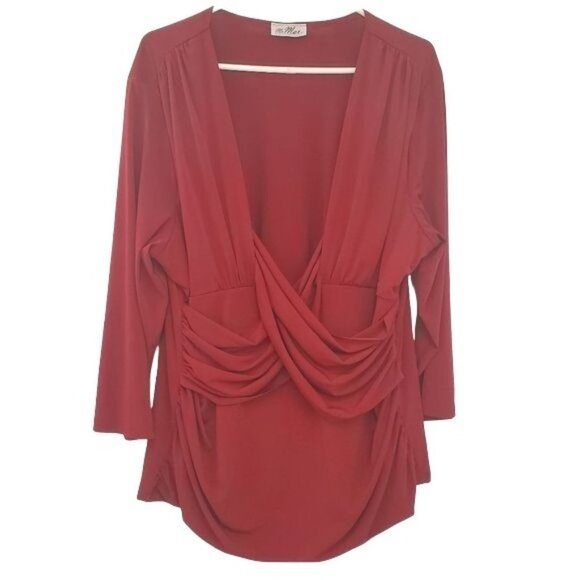 Mr. Max Ruche Stretchy Blouse  with unique details - Picture 1 of 6